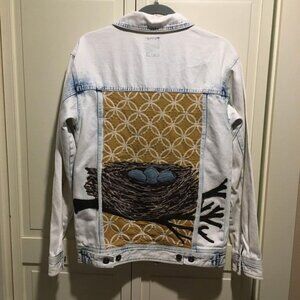 Upcycled Original Use “Bird's Nest” (Size Men's XS) Denim Jacket